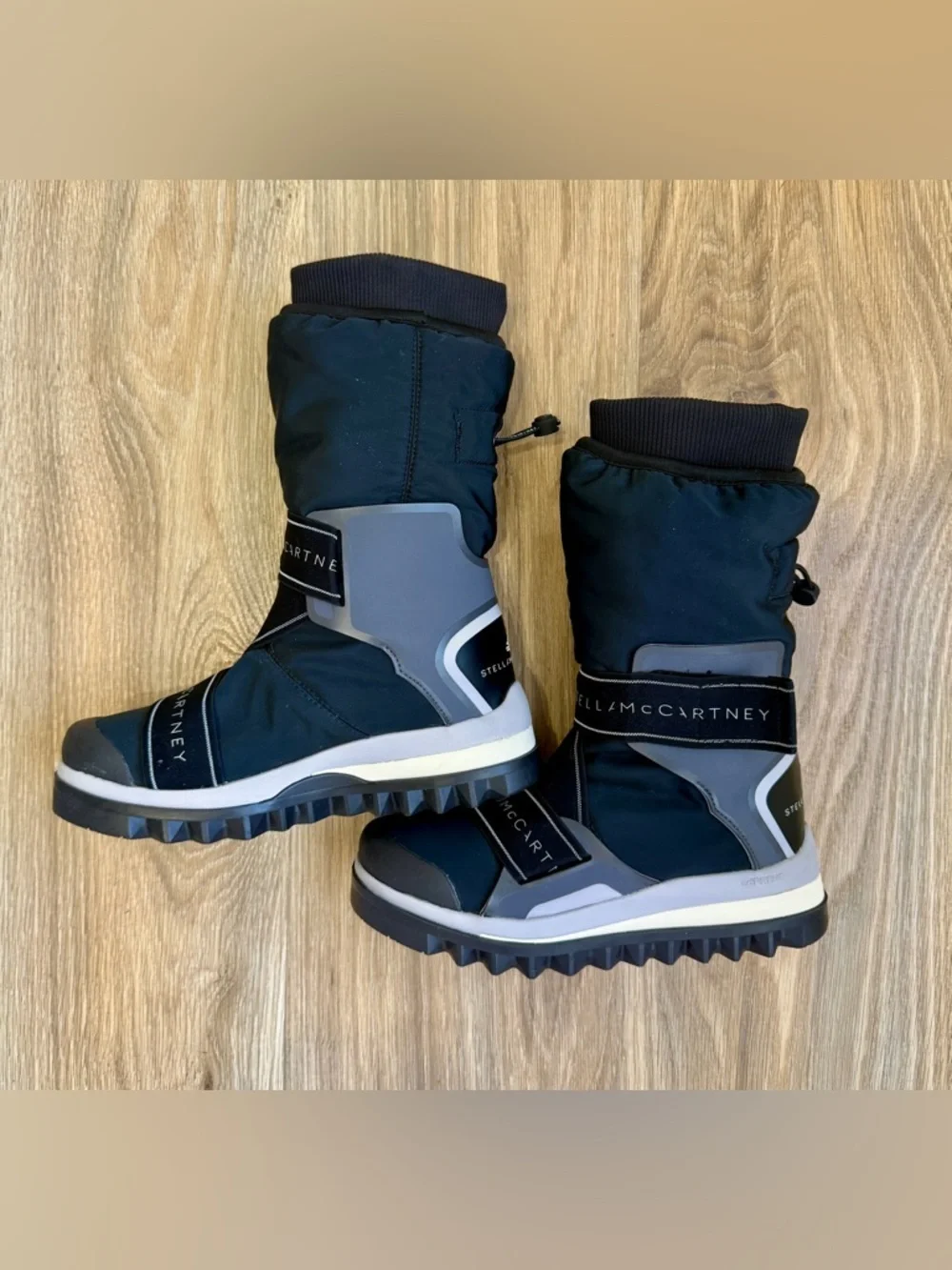 Adidas x Stella McCartney Winter Boots Size 6 Black Strap Snow Boots